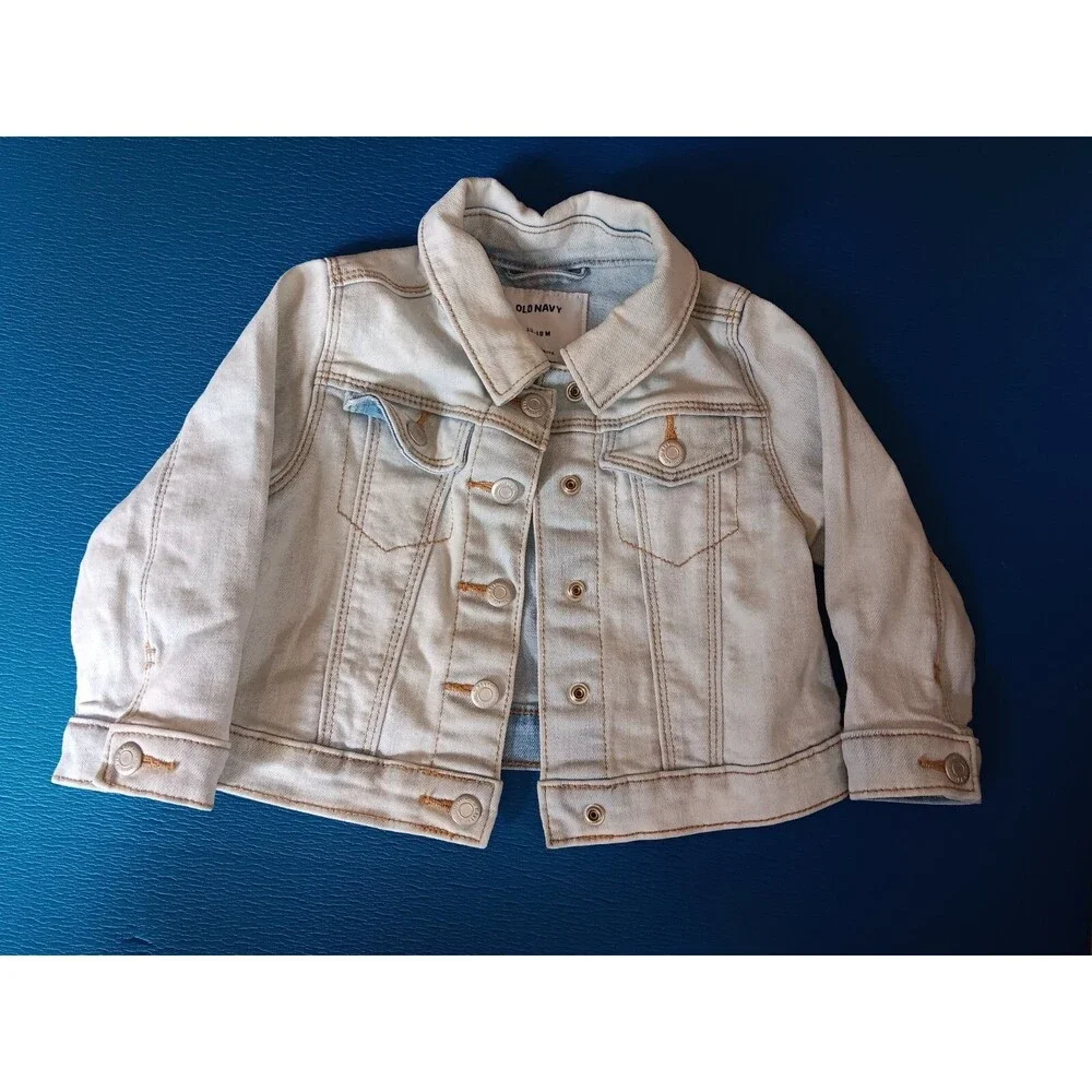 Jacket 12 to 18 months Old Navy girls Jean classic blue baby toddler